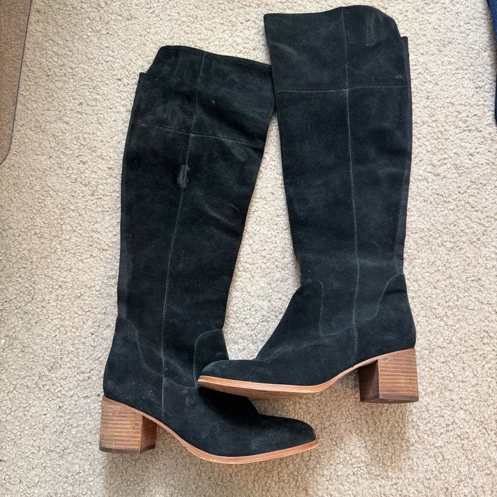 Marc‎ Fisher Suede Over The Knee Block Heel Boots